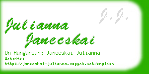 julianna janecskai business card
